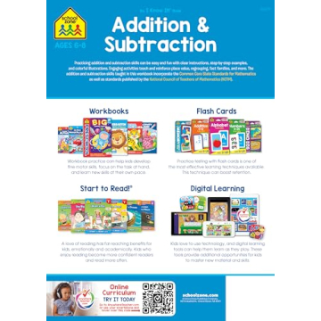 School Zone 1st Grade Math Workbook for Fun Learning