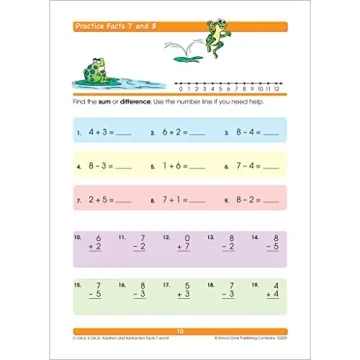School Zone 1st Grade Math Workbook for Fun Learning