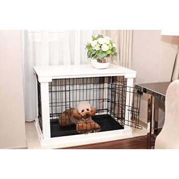 Elegant Zoovilla White Dog Cage for Stylish Pet Homes