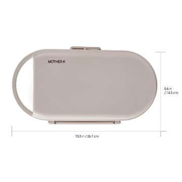 MOTHER-K Travel Baby Bottle Drying Rack Set (Cream Mocha) + PPSU Sippy Cup 10oz (Navy)