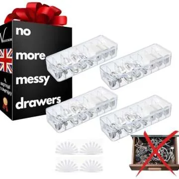 Clear Cable Management Boxes with Silicone Ties for Organization