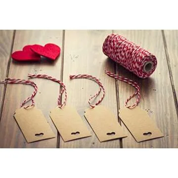 HOKI Cotton Bakers Twine Red & White 100M for Wrapping