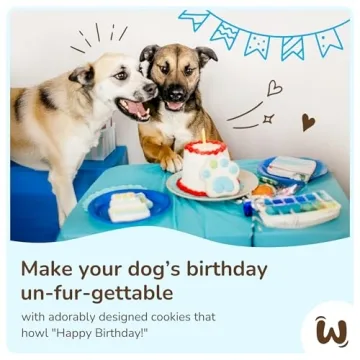 Wufers Dog Birthday Cookie Box - Premium Treats for Dogs