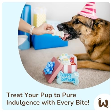 Wufers Dog Birthday Cookie Box - Premium Treats for Dogs
