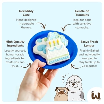 Wufers Dog Birthday Cookie Box - Premium Treats for Dogs