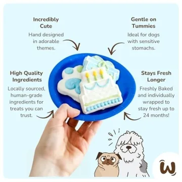 Wufers Dog Birthday Cookie Box - Premium Treats for Dogs