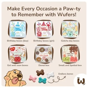 Wufers Dog Birthday Cookie Box - Premium Treats for Dogs