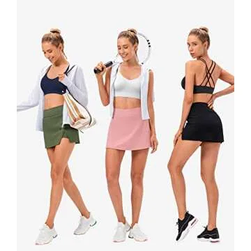 VEQKING Strappy Cross Back Sports Bra for Women Low Support Wirefree Bras for Workout Yoga 3 Pack Black/White/Blue