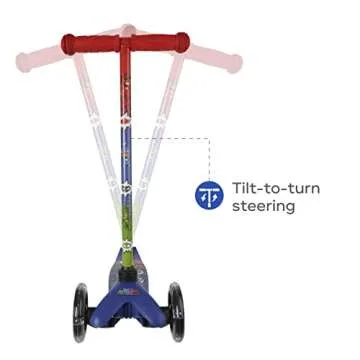 PJ Masks Light Up Scooter for Kids 3-7 Years