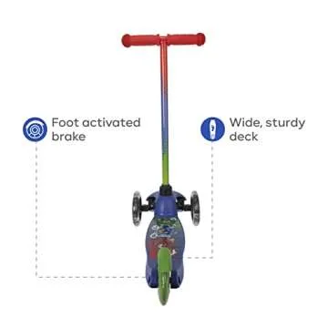 PJ Masks Light Up Scooter for Kids 3-7 Years