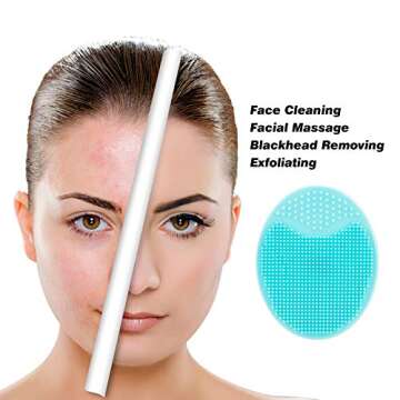 Deep Cleaning Silicone Face Scrubber 2 Pack for Glowing Skin