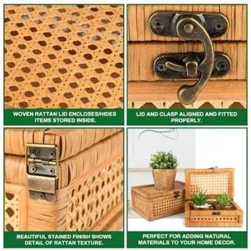 Handcrafted Rattan Display Boxes - Set of 2 Style