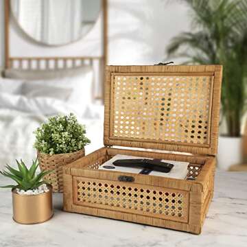Handcrafted Rattan Display Boxes - Set of 2 Style