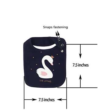 Maiwa Waterproof Cotton Baby Bibs | 6 Pack for Easy Cleanup