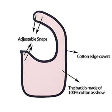 Maiwa Waterproof Cotton Baby Bibs | 6 Pack for Easy Cleanup