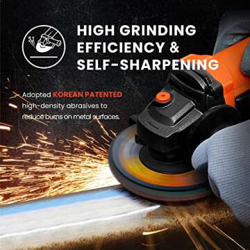 YOUNGTEC Flap Discs 40 Grit Grinding Wheel 4.5" x 7/8" High Density Bevel Type 29 Angle Grinder Sanding Flap Discs Abrasive Grinding Disc #29, 10 Pack