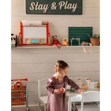 KidKraft Wooden Farmhouse Table & 4 Chairs Set