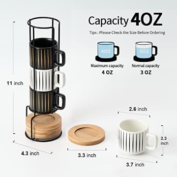 Elegant LUKA Porcelain Espresso Cup Set - Stylish and Durable