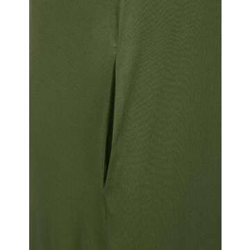 danibe Women's Casual Loose Fit Long Cami Maxi Dress with Pockets Olive S