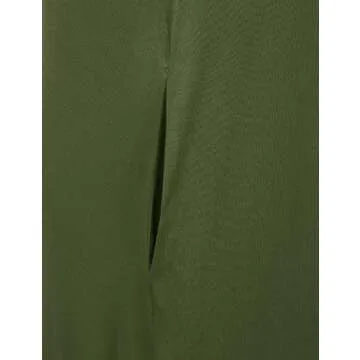 danibe Women's Casual Loose Fit Long Cami Maxi Dress with Pockets Olive S