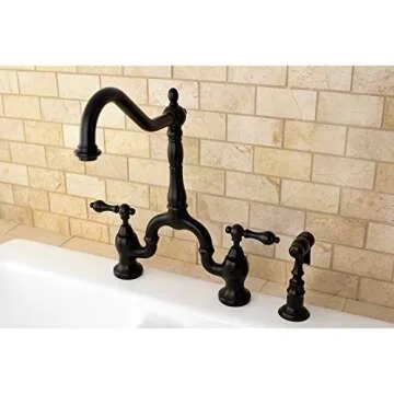 Elegant Kingston Brass KS7755ALBS Kitchen Faucet