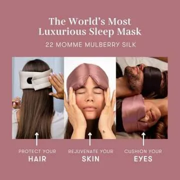 Luxury DROWSY Silk Sleep Mask for Complete Darkness and Comfort
