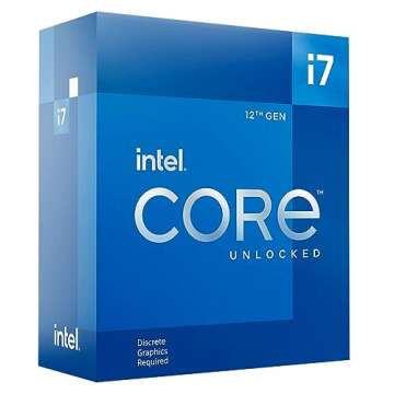 Intel Core i7-12700KF Desktop Processor 12 (8P+4E) Cores up to 5.0 GHz Unlocked LGA1700 600 Series C...