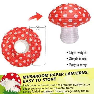 Mushroom Hanging Lanterns for Magical Party Decor