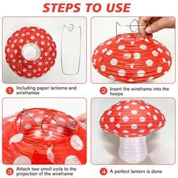Mushroom Hanging Lanterns for Magical Party Decor