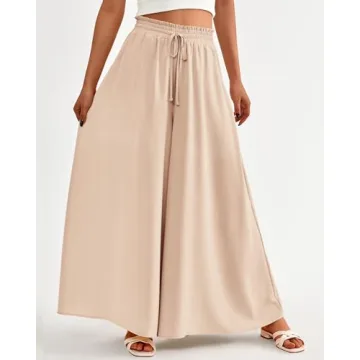 BTFBM Women's Flowy Wide Leg Palazzo Pants with Pockets
