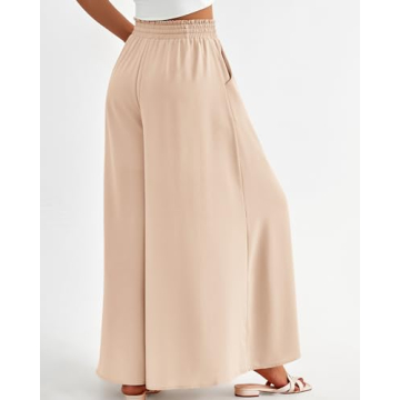 BTFBM Women's Flowy Wide Leg Palazzo Pants with Pockets