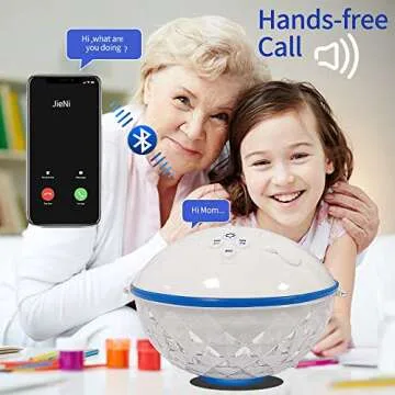 Blufree Floating Pool Speaker with Colorful Lights, Portable Wireless Pool Speaker Bluetooth Waterproof IP68, Built-in Mic & Crystal Clear Sound Floating Hot Tub Speaker for Pool Party Outdoors