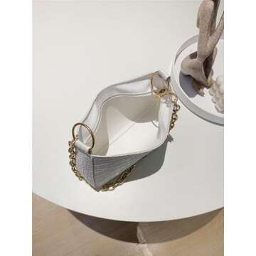 OEIPSMK Classic Crocodile Embossed Shoulder Bag for Women