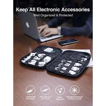 Luxtude Cord Organizer Travel, Cable Organizer Bag, Portable Electronics Organizer, Travel Essential...