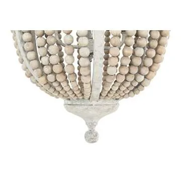 Creative Co-Op Wood Bead Chandelier for Elegance