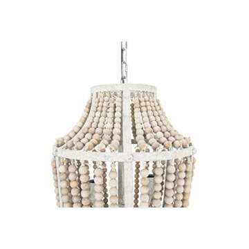 Creative Co-Op Wood Bead Chandelier for Elegance