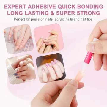 TIPHULAN Nail Glue for Quick-Drying Salon Quality Nails