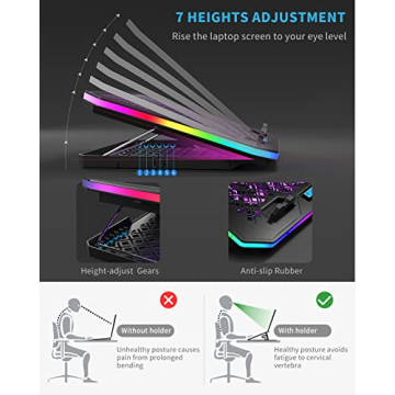 KeiBn RGB Laptop Cooling Pad for 15.6-17.3 Inch Laptops