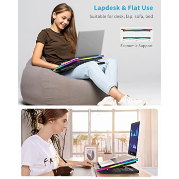 KeiBn RGB Laptop Cooling Pad for 15.6-17.3 Inch Laptops