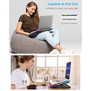 KeiBn RGB Laptop Cooling Pad for 15.6-17.3 Inch Laptops