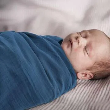 Muslin Swaddle Blankets for Newborn, 3 Pack Breathable Soft Receiving Blanket, Large 38 x 40 inches Swaddle Wrap Burping Clothes Diapers, Essentials Infant Shower Items, Toddler Gift (Graceful Colors)