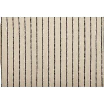 Piper Classics Katie's Vintage Stripe Throw Blanket, 70" L x 55" W, Oversized, Urban Rustic Farmhouse Bedding, Natural Cream w/Black Stripes Blanket