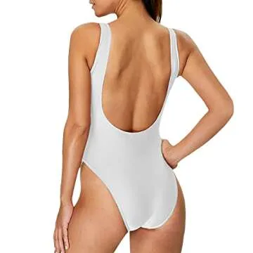 MUZHI Bride Retro One Piece Swimsuit Wifey Squad Swimwear Removable Pad Bathing Suit for Bridal Party Gift (as1, Alpha, m, Regular, Regular, wifeofthepartyWhite)