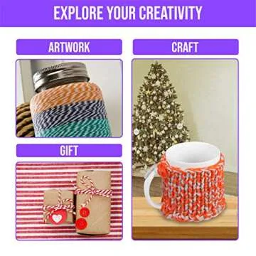 Bakers Twines Cotton Twine – 2mm 100% Natural Twine String Cords for DIY Art & Crafts, Christmas Wrapping, Home Decoration & Tags - 15 Rolls Assorted Color Baker’s Twine Ropes (82 Feet/Roll)