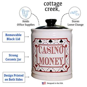 Cottage Creek Casino Money Jar - Unique Gifts for Him & Her