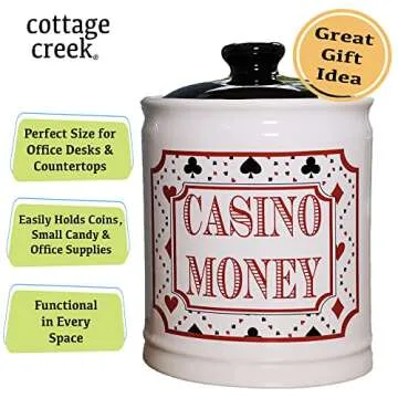 Cottage Creek Casino Money Jar - Unique Gifts for Him & Her