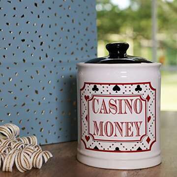 Cottage Creek Casino Money Jar - Unique Gifts for Him & Her