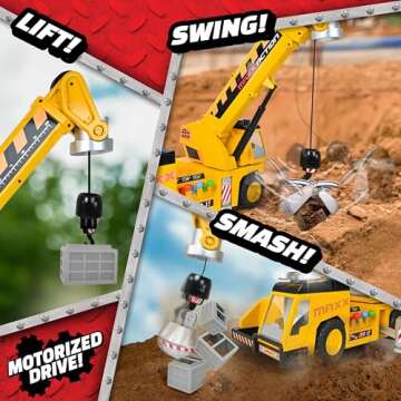 Sunny Days Entertainment, LLC. Maxx Action 27'' 3-N-1 Crane Truck - Large Construction Vehicle with ...