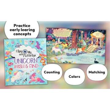 I Spy With My Little Eye Unicorn Wish & Find - Kids Search, Find, and Seek Activity Book, Ages 3, 4, 5, 6+