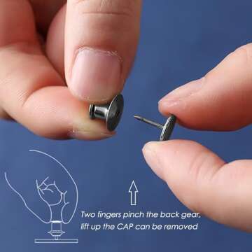 SourceTon 4 Sets Adjustable Nail Free Waist Buckles, Adjustable Waist Buckle Extender Jeans Extender, Pants Adjustable Jean Button (2 Sizes, Gold & Black)